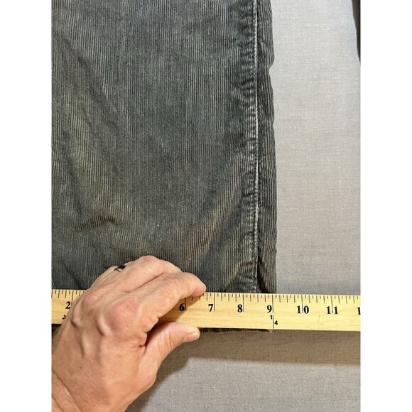 Z‎ BRAND Corduroy Pants Mens 36x30 Green Pocketed Belted Zip Patched. - Picture 11 of 12